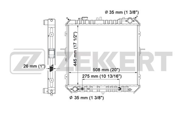 MK1063 ZEKKERT Радиатор, охлаждение двигателя