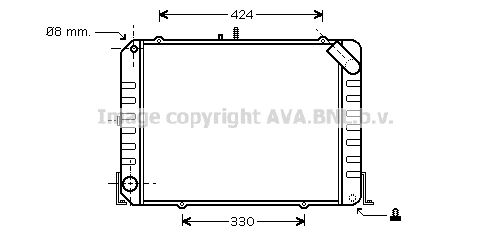 TO2139 AVA QUALITY COOLING Радиатор, охлаждение двигателя