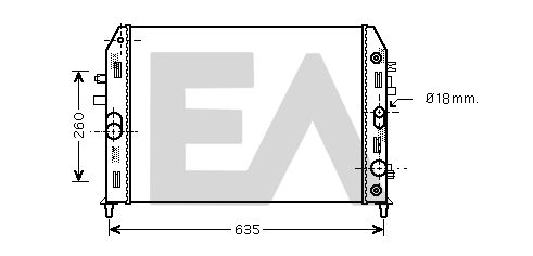 31R52089 EACLIMA Радиатор, охлаждение двигателя