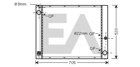 31R05047 EACLIMA Радиатор, охлаждение двигателя