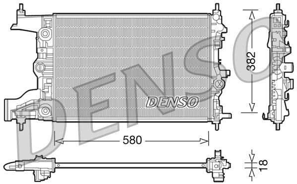 DRM20099 DENSO Радиатор, охлаждение двигателя