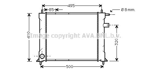 AU2110 AVA QUALITY COOLING Радиатор, охлаждение двигателя