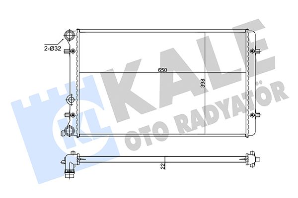 366400 KALE OTO RADYATÖR Радиатор, охлаждение двигателя