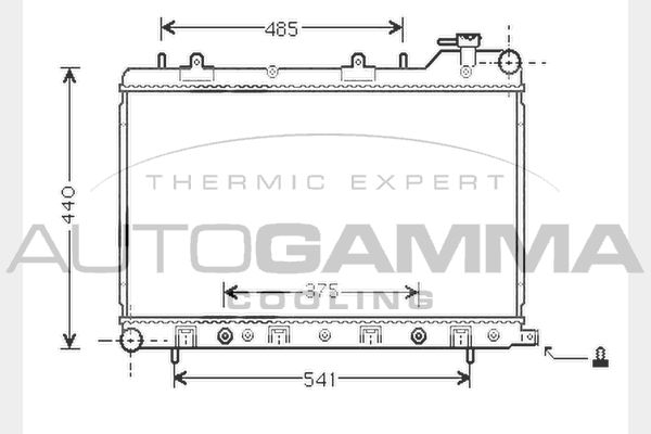104435 AUTOGAMMA Радиатор, охлаждение двигателя