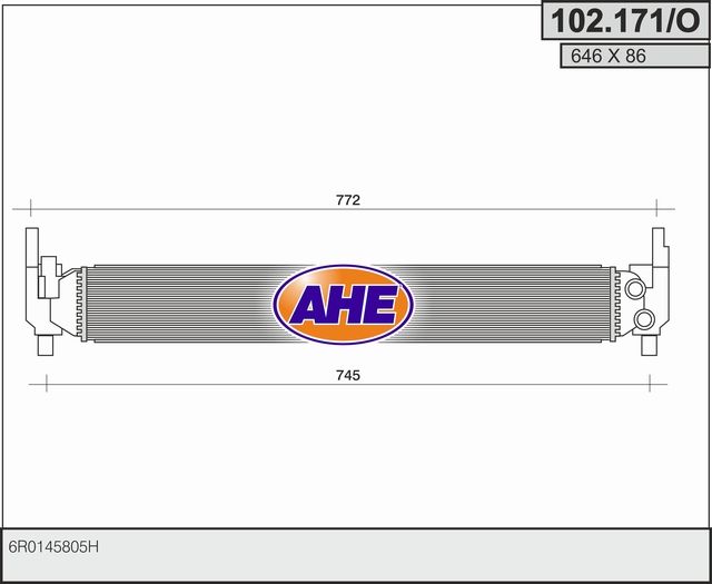 102171O AHE Радиатор, охлаждение двигателя