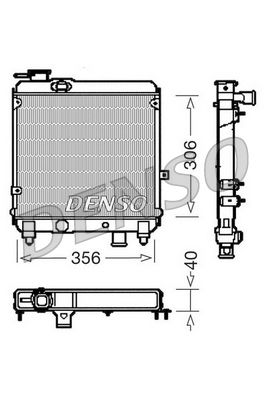 DRM09081 DENSO Радиатор, охлаждение двигателя