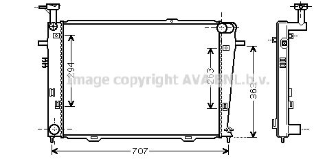 HY2210 AVA QUALITY COOLING Радиатор, охлаждение двигателя