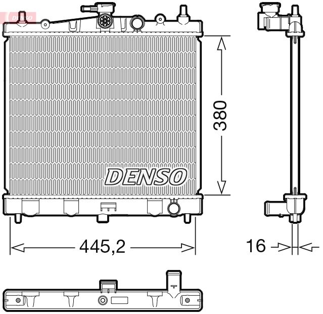 DRM46067 DENSO Радиатор, охлаждение двигателя