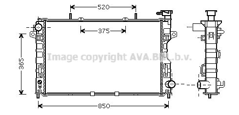 CR2107 AVA QUALITY COOLING Радиатор, охлаждение двигателя