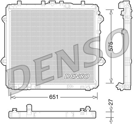 DRM50060 DENSO Радиатор, охлаждение двигателя