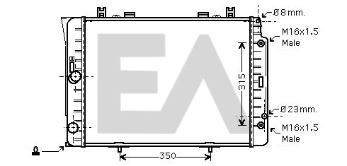 31R50122 EACLIMA Радиатор, охлаждение двигателя