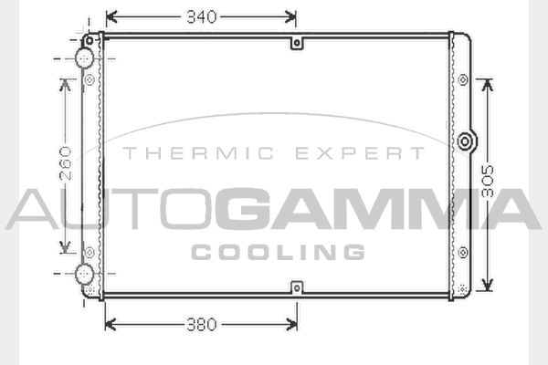 104624 AUTOGAMMA Радиатор, охлаждение двигателя