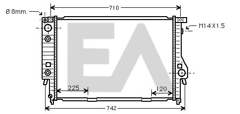 31R07070 EACLIMA Радиатор, охлаждение двигателя