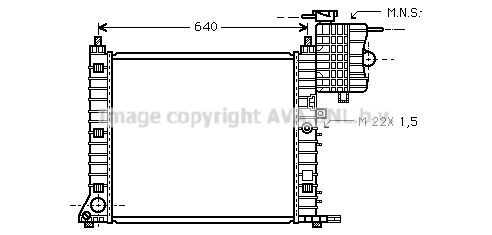 MS2213 AVA QUALITY COOLING Радиатор, охлаждение двигателя