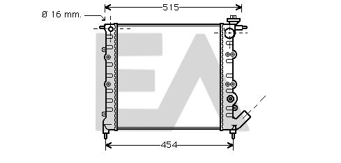 31R60015 EACLIMA Радиатор, охлаждение двигателя