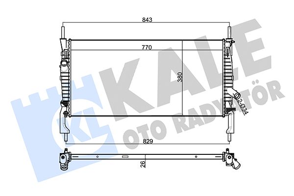 235500 KALE OTO RADYATÖR Радиатор, охлаждение двигателя