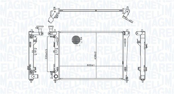 350213176600 MAGNETI MARELLI Радиатор, охлаждение двигателя