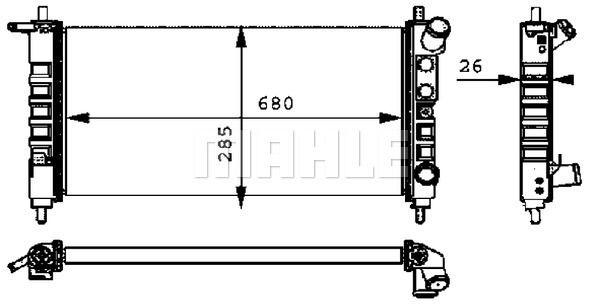 CR313000P MAHLE Радиатор, охлаждение двигателя