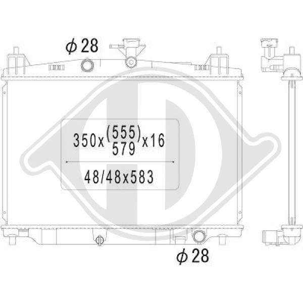 DCM2267 DIEDERICHS Радиатор, охлаждение двигателя