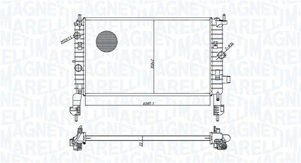 350213179100 MAGNETI MARELLI Радиатор, охлаждение двигателя