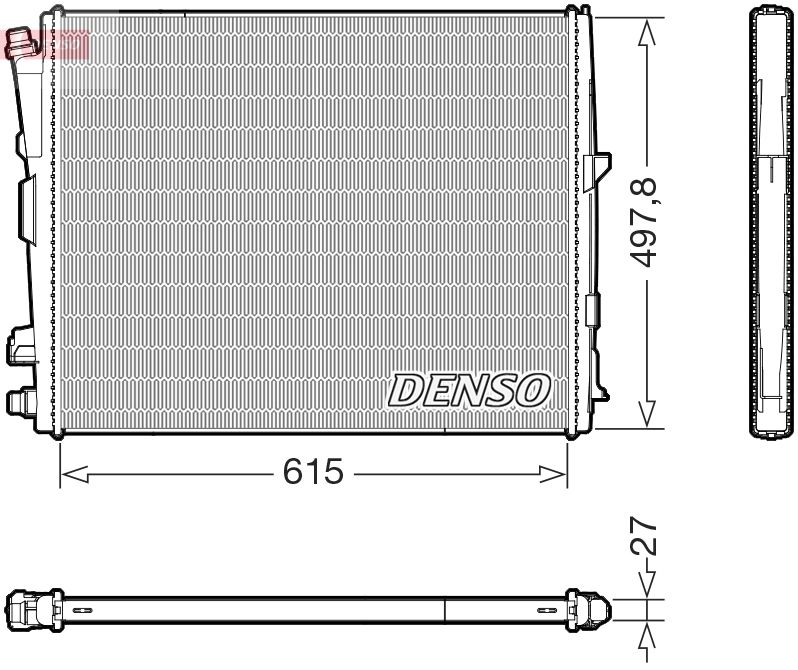 DRM05123 DENSO Радиатор, охлаждение двигателя