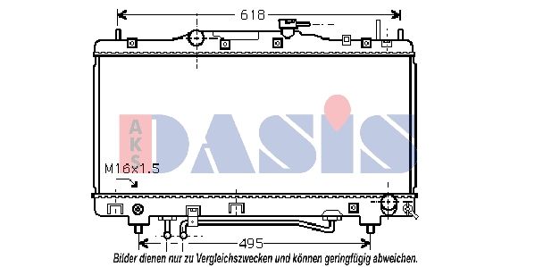 210142N AKS DASIS Радиатор, охлаждение двигателя