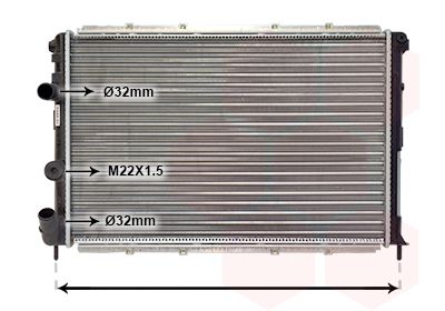 43002199 VAN WEZEL Радиатор, охлаждение двигателя