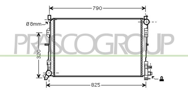 DG005R004 PRASCO Радиатор, охлаждение двигателя