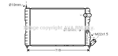 CNA2037 AVA QUALITY COOLING Радиатор, охлаждение двигателя