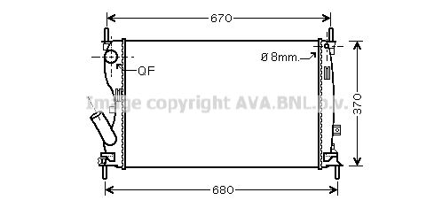 FDA2408 AVA QUALITY COOLING Радиатор, охлаждение двигателя