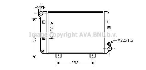 LA2006 AVA QUALITY COOLING Радиатор, охлаждение двигателя