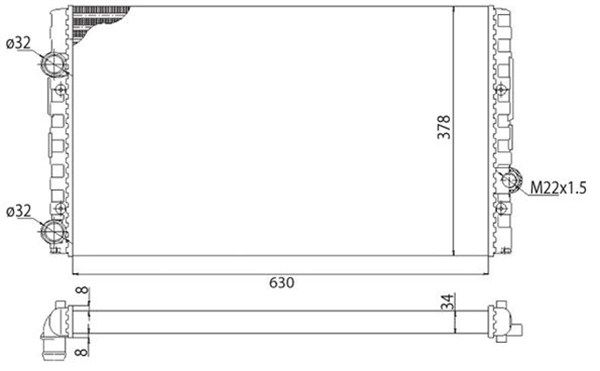 350213793003 MAGNETI MARELLI Радиатор, охлаждение двигателя