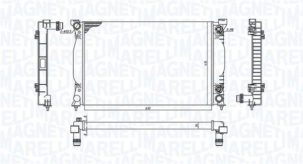 350213196500 MAGNETI MARELLI Радиатор, охлаждение двигателя