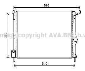 RTA2476 AVA QUALITY COOLING Радиатор, охлаждение двигателя