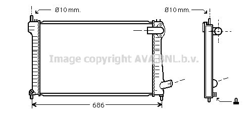 CN2182 AVA QUALITY COOLING Радиатор, охлаждение двигателя