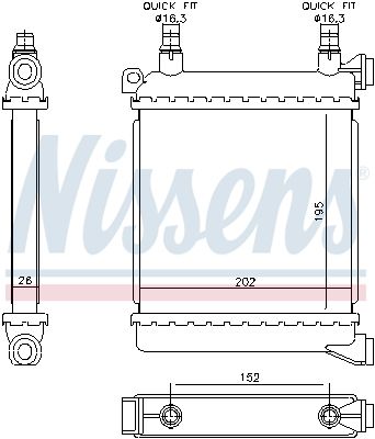 60862 NISSENS Радиатор, охлаждение двигателя