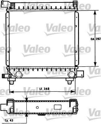 731172 VALEO Радиатор, охлаждение двигателя