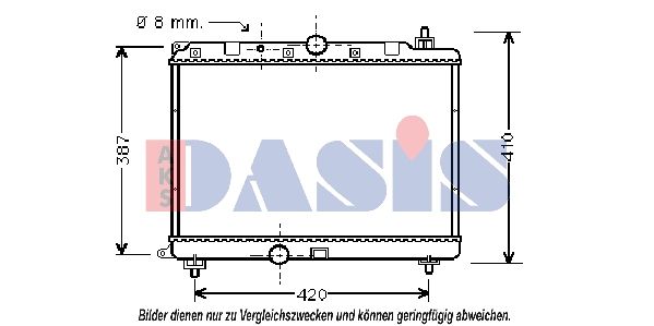 370410N AKS DASIS Радиатор, охлаждение двигателя