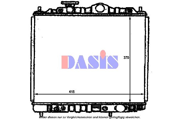 141350N AKS DASIS Радиатор, охлаждение двигателя