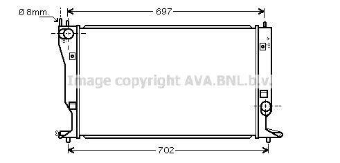 TO2398 AVA QUALITY COOLING Радиатор, охлаждение двигателя