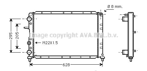 FT2236 AVA QUALITY COOLING Радиатор, охлаждение двигателя