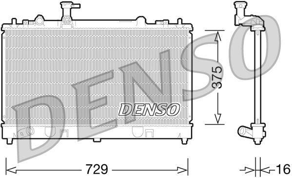 DRM44028 DENSO Радиатор, охлаждение двигателя