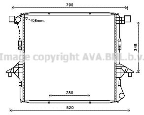 VNA2363 AVA QUALITY COOLING Радиатор, охлаждение двигателя