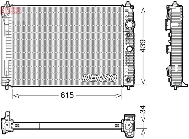 DRM46045 DENSO Радиатор, охлаждение двигателя