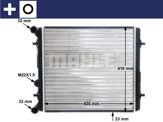 CR367000S MAHLE Радиатор, охлаждение двигателя