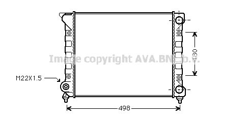 VN2070 AVA QUALITY COOLING Радиатор, охлаждение двигателя