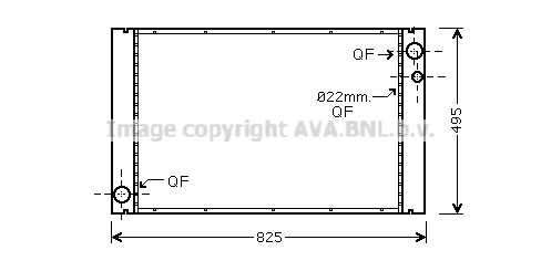 AI2289 AVA QUALITY COOLING Радиатор, охлаждение двигателя