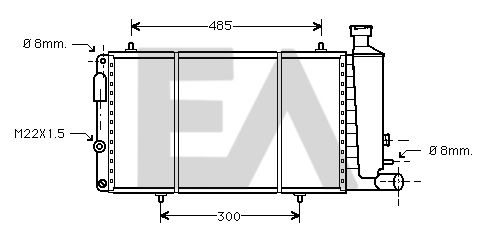 31R10046 EACLIMA Радиатор, охлаждение двигателя