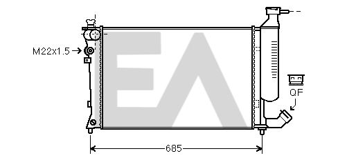 31R10090 EACLIMA Радиатор, охлаждение двигателя