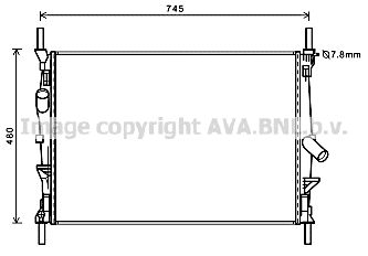 FDA2589 AVA QUALITY COOLING Радиатор, охлаждение двигателя